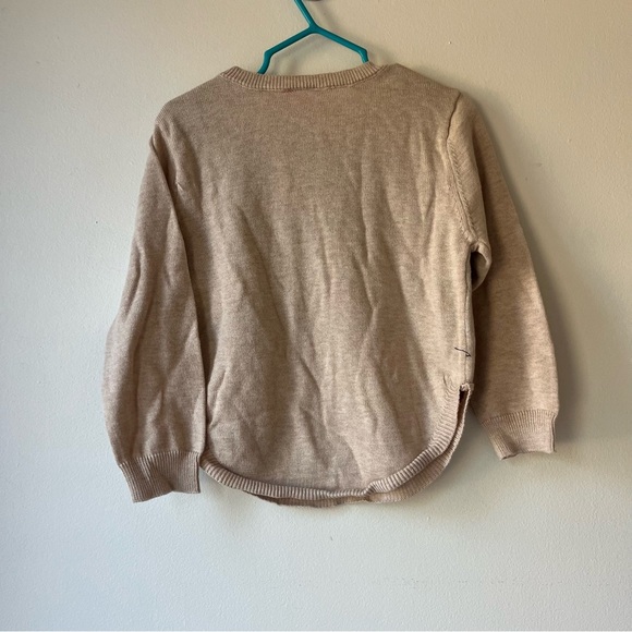 Disney Junior Minnie Mouse Sweater Girls 4T Beige Knit Pullover Long Sleeve Top - Picture 7 of 7